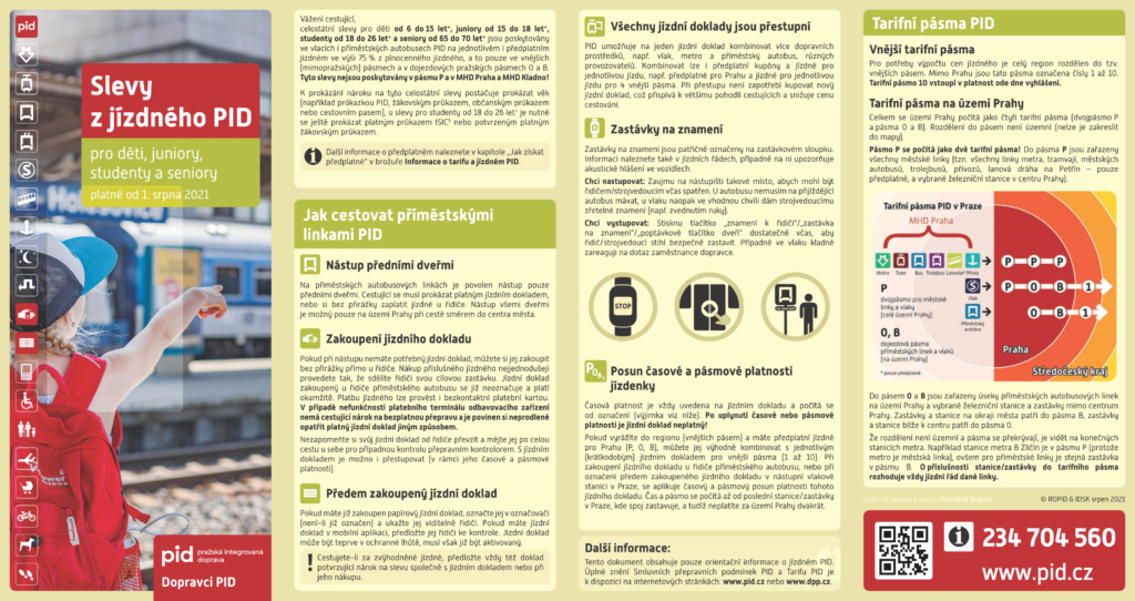 Slevy z jízdného PID - leták (1/2)